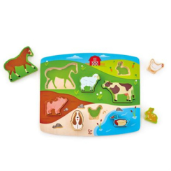 Розвивальні іграшки - Рамка-вкладиш Hape Звірята на фермі (E1454) Розвивальні іграшки - Рамка-вкладиш Hape Звірята на фермі (E1454)