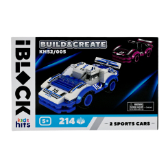 Конструктори з унікальними деталями - Конструктор IBLOCK Kids hits Дві спортивні машини 214 деталей (KH52/005) Конструктори з унікальними деталями - Конструктор IBLOCK Kids hits Дві спортивні машини 214 деталей (KH52/005)