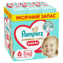 Підгузки - Підгузки-трусики Pampers Premium care Giant 13-19 кг 93 шт (8006540491010) Підгузки - Підгузки-трусики Pampers Premium care Giant 13-19 кг 93 шт (8006540491010)