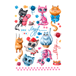 Косметика - Набір тату для тіла Arley Sign Коти-бешкетники (1808) Косметика - Набір тату для тіла Arley Sign Коти-бешкетники (1808)