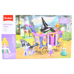 Конструктори з унікальними деталями - Конструктор Sluban Рожева серія Карета 287 деталей (M38-B1056) Конструктори з унікальними деталями - Конструктор Sluban Рожева серія Карета 287 деталей (M38-B1056)