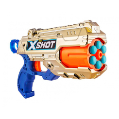 Помпова зброя - Швидкострільний бластер X-Shot Excel Reflex 6 Golden (36475Z) Помпова зброя - Швидкострільний бластер X-Shot Excel Reflex 6 Golden (36475Z)