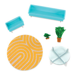 Меблі та будиночки - Ігровий набір Lori Меблі для вітальні із вазонами квітів (LO37031Z) Меблі та будиночки - Ігровий набір Lori Меблі для вітальні із вазонами квітів (LO37031Z)