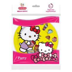 Аксесуари для свят - Тарілки паперові EVENTA Hello Kitty 18 см 6 шт (38216910) (38222000) Аксесуари для свят - Тарілки паперові EVENTA Hello Kitty 18 см 6 шт (38216910) (38222000)