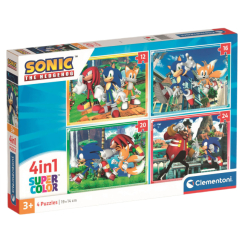 Пазли - Пазл Clementoni Sonic 4 в 1 (21522) Пазли - Пазл Clementoni Sonic 4 в 1 (21522)
