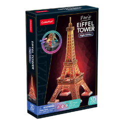 3D-пазли - Тривимірний пазл CubicFun Night edition Ейфелева вежа із LED-підсвічуванням (L534h) 3D-пазли - Тривимірний пазл CubicFun Night edition Ейфелева вежа із LED-підсвічуванням (L534h)