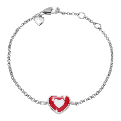 Ювелірні прикраси - Браслет на ланцюжку UmaUmi Сердечко в сердечку червоно-білий (2122216689850) Ювелірні прикраси - Браслет на ланцюжку UmaUmi Сердечко в сердечку червоно-білий (2122216689850)