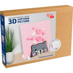 Набори для творчості - 3D картина Rosa Talent Кошеня 18 х 18 см (N0003529) Набори для творчості - 3D картина Rosa Talent Кошеня 18 х 18 см (N0003529)