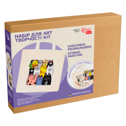 Набори для творчості - Набір для творчості Rosa Talent Екосумка-розмальовка Котики (N0003601) Набори для творчості - Набір для творчості Rosa Talent Екосумка-розмальовка Котики (N0003601)