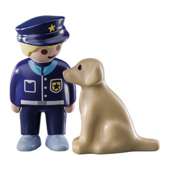 Конструктори з унікальними деталями - Конструктор Playmobil 1.2.3 Поліцейський з собакою (70408) Конструктори з унікальними деталями - Конструктор Playmobil 1.2.3 Поліцейський з собакою (70408)