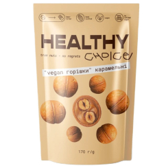 Солодощі - Печиво Healthy choice Горішки карамельні з фундуком (4820237130433) Солодощі - Печиво Healthy choice Горішки карамельні з фундуком (4820237130433)