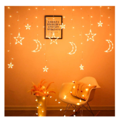 Аксесуари для свят - Світлодіодна гірлянда-штора StreetGo Місячна ніч (SGMC00003) Аксесуари для свят - Світлодіодна гірлянда-штора StreetGo Місячна ніч (SGMC00003)