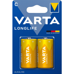 Акумулятори і батарейки - Батарейки алкалінові VARTA Longlife С BLI 2 шт (4008496525263) Акумулятори і батарейки - Батарейки алкалінові VARTA Longlife С BLI 2 шт (4008496525263)