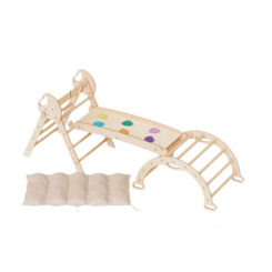 Ігрові комплекси, гойдалки, гірки - Ігровий комплекс Goodevas Монтессорі 4 в 1 молочний (4820281140556) Ігрові комплекси, гойдалки, гірки - Ігровий комплекс Goodevas Монтессорі 4 в 1 молочний (4820281140556)