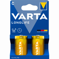 Акумулятори і батарейки - Батарейки VARTA Longlife C BLI 2 ES (4008496129195) Акумулятори і батарейки - Батарейки VARTA Longlife C BLI 2 ES (4008496129195)