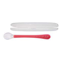 Дитячий посуд та аксесуари - Силіконова ложка Nuby у футлярі рожева (5556/5556pnk) Дитячий посуд та аксесуари - Силіконова ложка Nuby у футлярі рожева (5556/5556pnk)