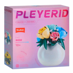 Конструктори з унікальними деталями - Конструктор Sluban Троянди у вазі (M38-P8070) Конструктори з унікальними деталями - Конструктор Sluban Троянди у вазі (M38-P8070)