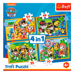 Пазли - Пазли Trefl Paw Patrol Свято у щенячого патруля 4 в 1 (34395) Пазли - Пазли Trefl Paw Patrol Свято у щенячого патруля 4 в 1 (34395)