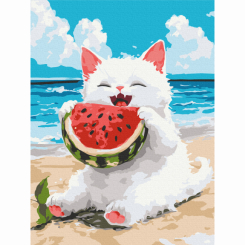 Товари для малювання - Картина за номерами Brushme Смачненький кавун 30х40 см (KBS0189) Товари для малювання - Картина за номерами Brushme Смачненький кавун 30х40 см (KBS0189)