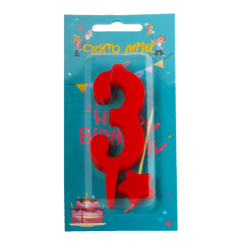 Аксесуари для свят - Свічка Свято мрій Цифра 3 (60548) Аксесуари для свят - Свічка Свято мрій Цифра 3 (60548)