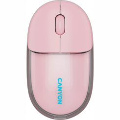 Клавіатура і миші - Мишка Canyon OnClick 24 Dual-mode Silent Bluetooth/Wireless Transparent/Pink (CNS-CMSW24P) Клавіатура і миші - Мишка Canyon OnClick 24 Dual-mode Silent Bluetooth/Wireless Transparent/Pink (CNS-CMSW24P)