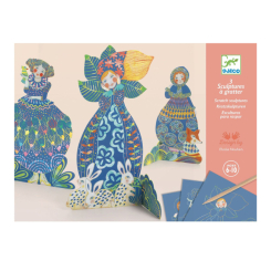 Товари для малювання - Набір для скретчингу DJECO Вишукані сукні (DJ09707) Товари для малювання - Набір для скретчингу DJECO Вишукані сукні (DJ09707)
