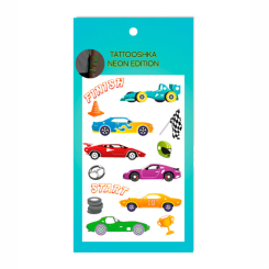 Косметика - Набір тату для тіла Tattooshka Гонки неонові (L-76) Косметика - Набір тату для тіла Tattooshka Гонки неонові (L-76)