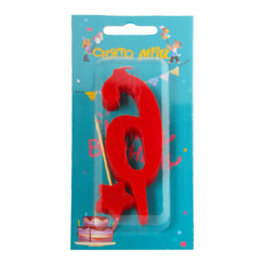 Аксесуари для свят - Свічка Свято мрій Цифра 6 (60579) Аксесуари для свят - Свічка Свято мрій Цифра 6 (60579)