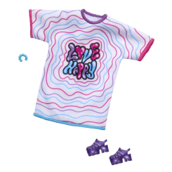 Одяг та аксесуари - Набір одягу Barbie Сукня в полоску Love Happy (GWD96/HRH38) Одяг та аксесуари - Набір одягу Barbie Сукня в полоску Love Happy (GWD96/HRH38)