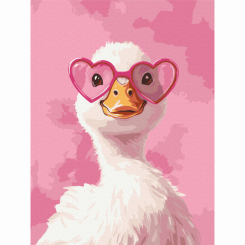 Товари для малювання - Картина за номерами Brushme Качечка в рожевих окулярах 30х40 см (KBS0180) Товари для малювання - Картина за номерами Brushme Качечка в рожевих окулярах 30х40 см (KBS0180)