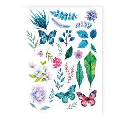 Косметика - Набір тату для тіла Tattooshka Метелики та листя (LB-203) Косметика - Набір тату для тіла Tattooshka Метелики та листя (LB-203)