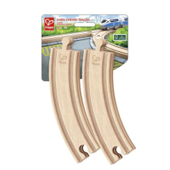 Залізниці та потяги - Набір для залізниці Hape довгі вигнуті рейки 4 шт (E3777) Залізниці та потяги - Набір для залізниці Hape довгі вигнуті рейки 4 шт (E3777)