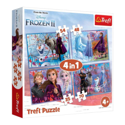 Пазли - Пазли Trefl Frozen 2 Подорож у невідоме 4 в 1 (34323) Пазли - Пазли Trefl Frozen 2 Подорож у невідоме 4 в 1 (34323)