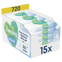 Пелюшки та серветки - Вологі серветки Pampers Harmonie aqua 15х48 шт (8006540510247) Пелюшки та серветки - Вологі серветки Pampers Harmonie aqua 15х48 шт (8006540510247)