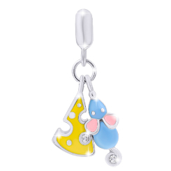 Ювелірні прикраси - Кулон UmaUmi Мишеня з сиром блакитний (0010000015713) Ювелірні прикраси - Кулон UmaUmi Мишеня з сиром блакитний (0010000015713)