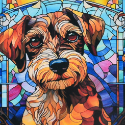 Мозаїка - Алмазна картина Strateg Вітражний пес 30 х 30 см (DEEX16282) Мозаїка - Алмазна картина Strateg Вітражний пес 30 х 30 см (DEEX16282)