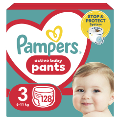 Підгузки - Підгузки-трусики Pampers Active baby Midi 6-11 кг 128 шт (8006540069417) Підгузки - Підгузки-трусики Pampers Active baby Midi 6-11 кг 128 шт (8006540069417)