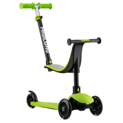Самокати - Самокат Miqilong Alamo 3 в 1 зелений (ALAMO-125-GREEN) Самокати - Самокат Miqilong Alamo 3 в 1 зелений (ALAMO-125-GREEN)