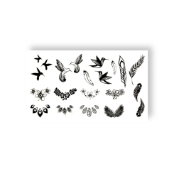 Косметика - Набір тату для тіла Tattooshka Пір'я (T-120) Косметика - Набір тату для тіла Tattooshka Пір'я (T-120)