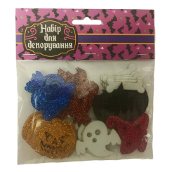 Аксесуари для свят - Набір наліпок Apli Krapli Хелловін з блискітками (ХН-25) Аксесуари для свят - Набір наліпок Apli Krapli Хелловін з блискітками (ХН-25)