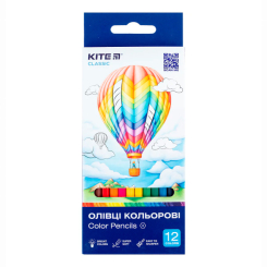 Канцтовари - Олівці кольорові Kite Classic 12 кольорів (K-051) Канцтовари - Олівці кольорові Kite Classic 12 кольорів (K-051)