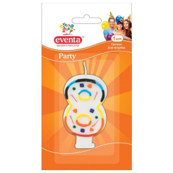 Аксесуари для свят - Свічка для торта EVENTA Цифра 8 (39101000) Аксесуари для свят - Свічка для торта EVENTA Цифра 8 (39101000)