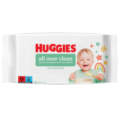 Пелюшки та серветки - Вологі серветки Huggies All Over Clean 56 шт (5029053567822) Пелюшки та серветки - Вологі серветки Huggies All Over Clean 56 шт (5029053567822)