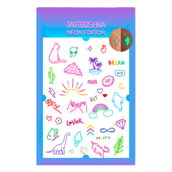 Косметика - Набір тату для тіла Tattooshka Happy неонові (LB-165) Косметика - Набір тату для тіла Tattooshka Happy неонові (LB-165)