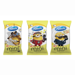 Антисептики і маски - Вологі серветки Smile Міньйони в асортименті 8 шт (42139114) Антисептики і маски - Вологі серветки Smile Міньйони в асортименті 8 шт (42139114)