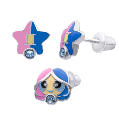 Ювелірні прикраси - Сережки UmaUmi Близнюки з блакитним талісманом (2210000015371) Ювелірні прикраси - Сережки UmaUmi Близнюки з блакитним талісманом (2210000015371)