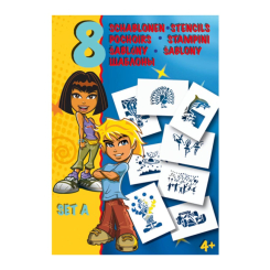 Товари для малювання - Набір трафаретів Malinos A Мікс 8 штук (MA-300995) Товари для малювання - Набір трафаретів Malinos A Мікс 8 штук (MA-300995)
