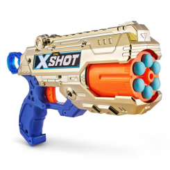 Помпова зброя - Швидкострільний бластер Zuru X-Shot Excel Reflex 6 Double Golden (36480Z) Помпова зброя - Швидкострільний бластер Zuru X-Shot Excel Reflex 6 Double Golden (36480Z)