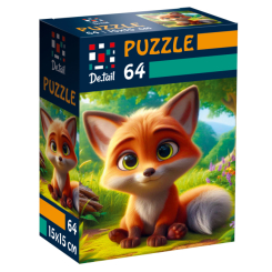 Пазли - Пазл De.tail Допитливе лисеня 64 деталі (DT1234-07) Пазли - Пазл De.tail Допитливе лисеня 64 деталі (DT1234-07)