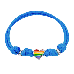 Ювелірні прикраси - Браслет UmaUmi Серце кольорове на шнурку з різнобарвною емаллю (2210000018945) Ювелірні прикраси - Браслет UmaUmi Серце кольорове на шнурку з різнобарвною емаллю (2210000018945)